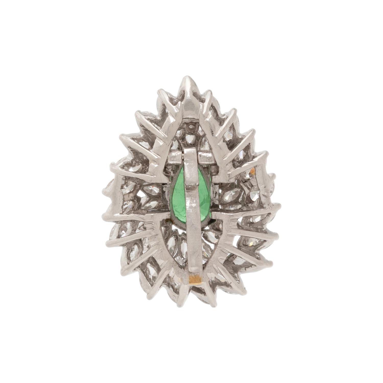 TSAVORITE GARNET AND DIAMOND CONVERTIBLE PENDANT RING