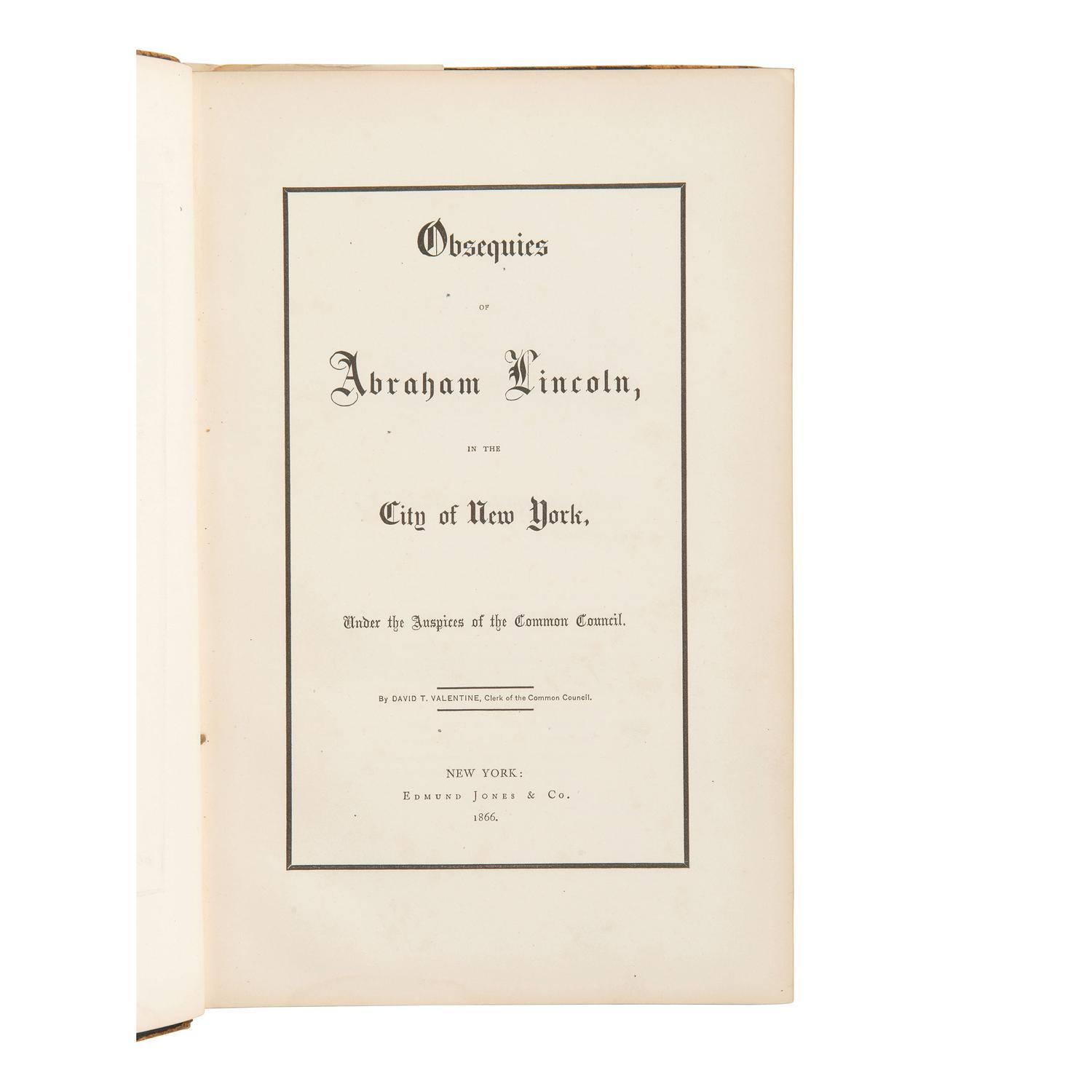 [Lincoln, Abraham] Group of Five Titles Related to Abraham Lincoln, his Assassination, and Funeral