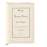 [Lincoln, Abraham] Group of Five Titles Related to Abraham Lincoln, his Assassination, and Funeral