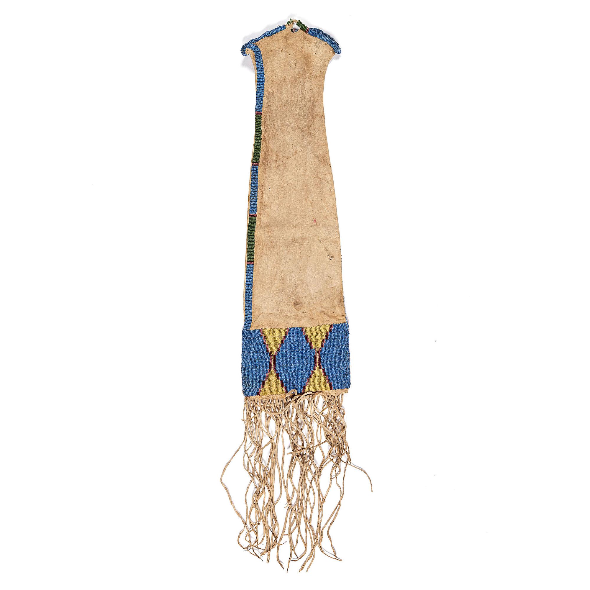 Sioux Beaded Hide Tobacco Bag