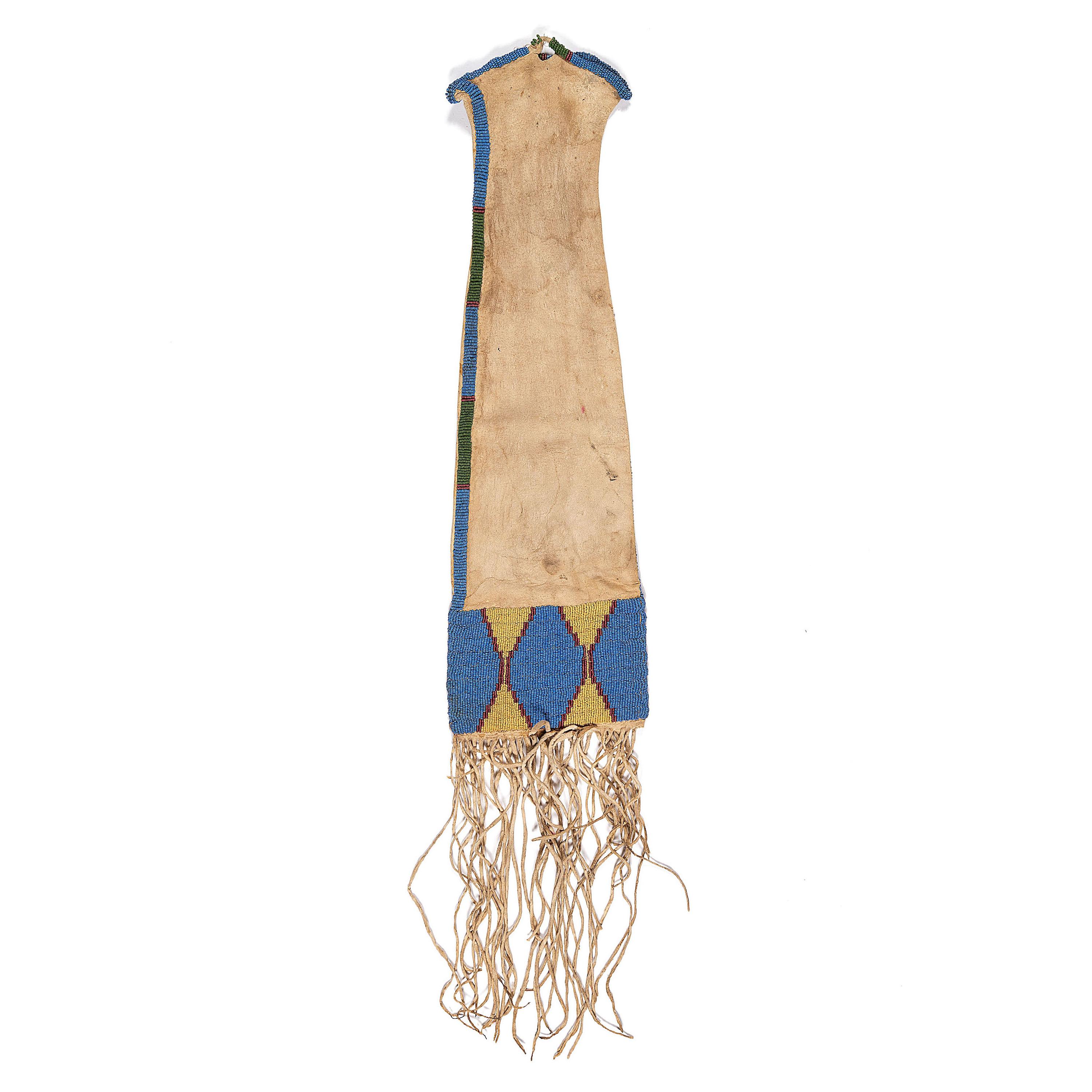 Sioux Beaded Hide Tobacco Bag