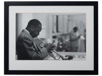 [EARLY PHOTOGRAPHY] -- [MUSIC]. HOEFFLER, Paul (1937-2005), photographer. A group of 2 photographs of jazz musicians. Ca 1960s.