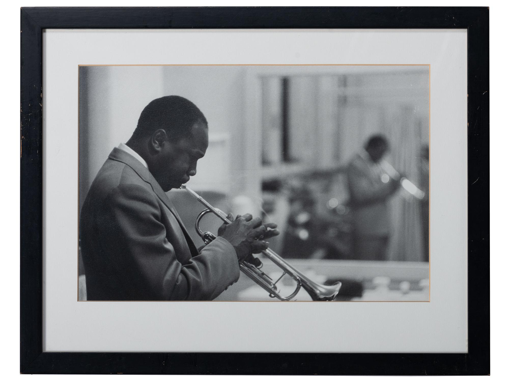 [EARLY PHOTOGRAPHY] -- [MUSIC]. HOEFFLER, Paul (1937-2005), photographer. A group of 2 photographs of jazz musicians. Ca 1960s.
