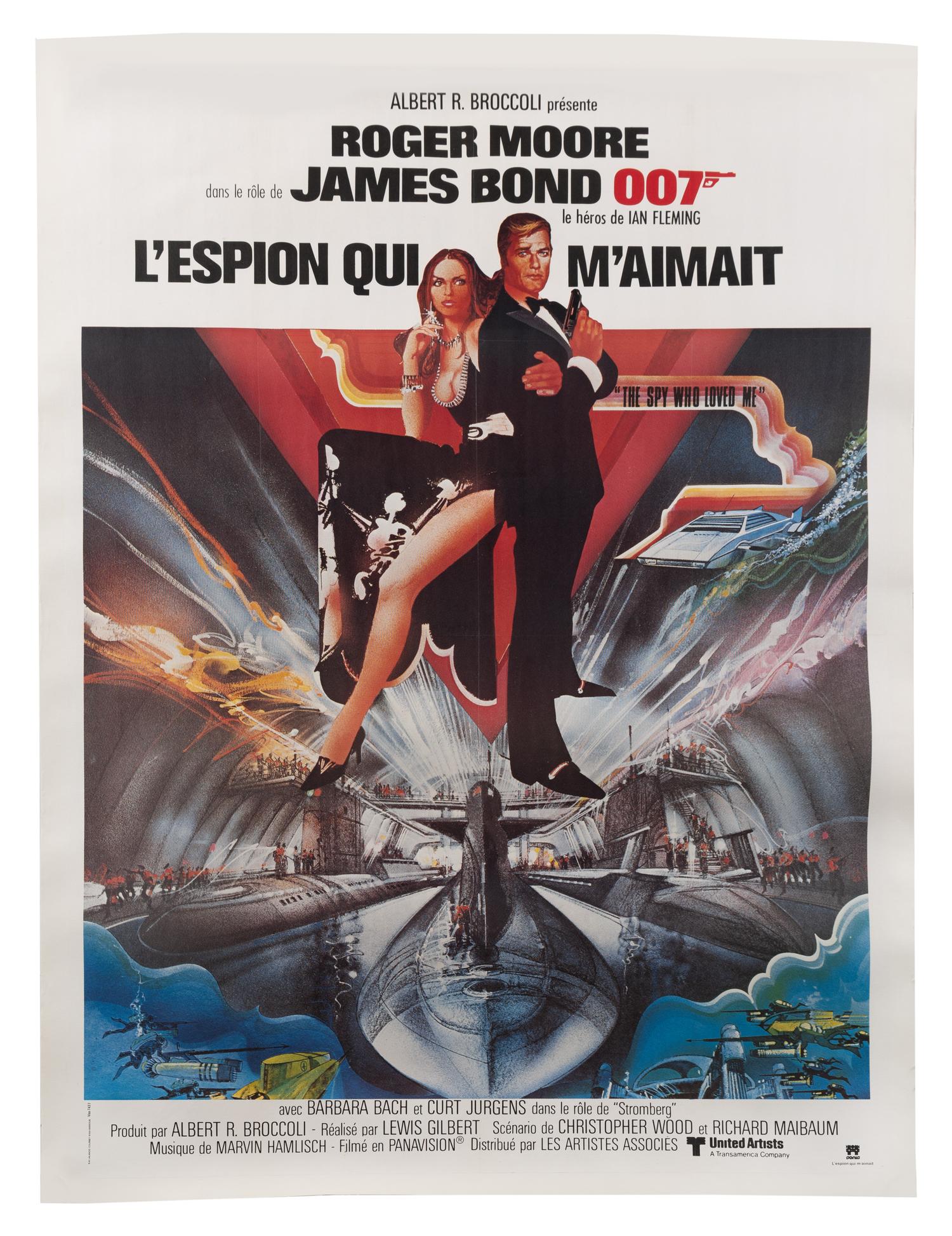 A French The Spy Who loved Me James Bond Poster