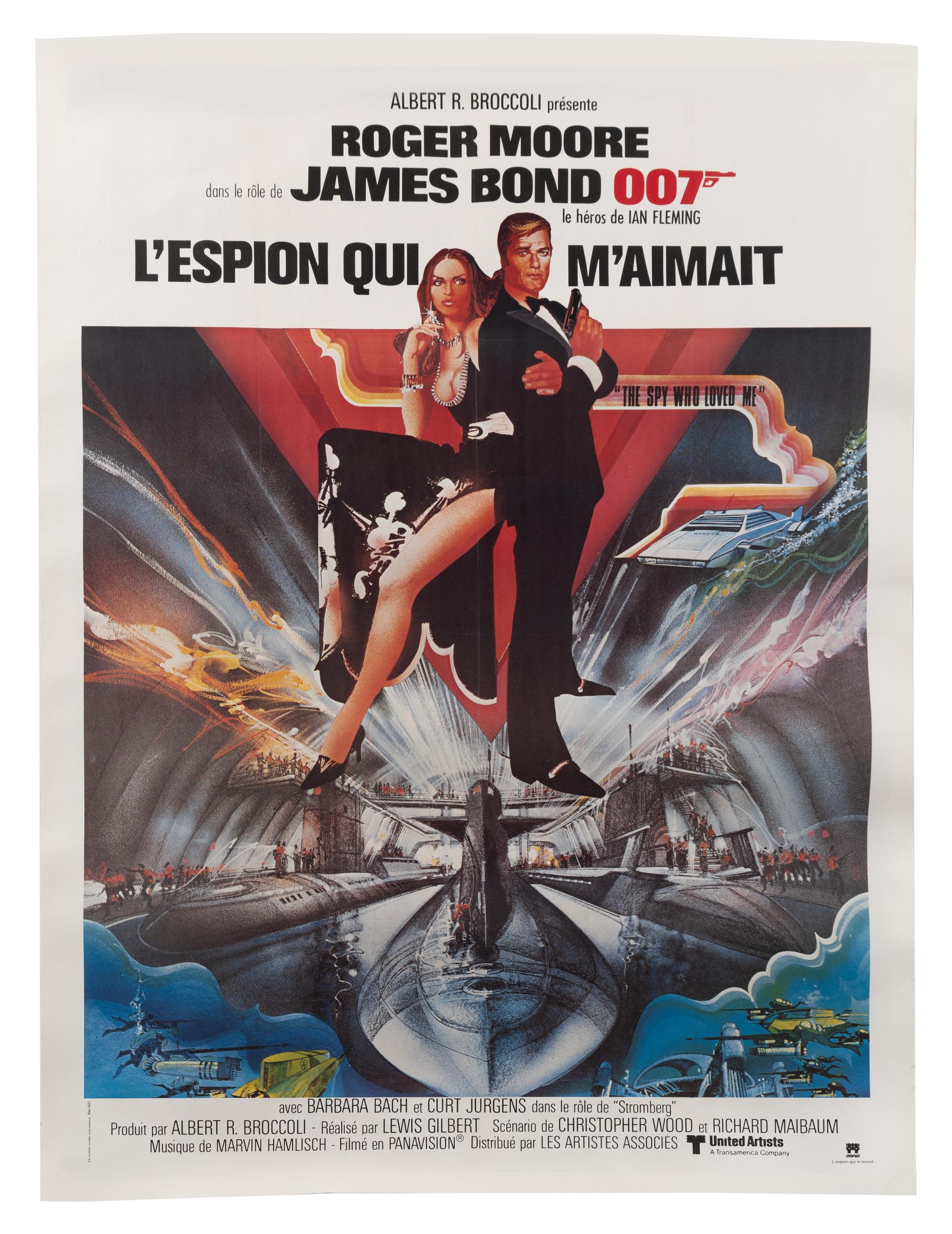 A French The Spy Who loved Me James Bond Poster