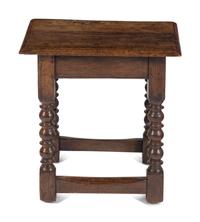 A William and Mary Oak Joint Stool
