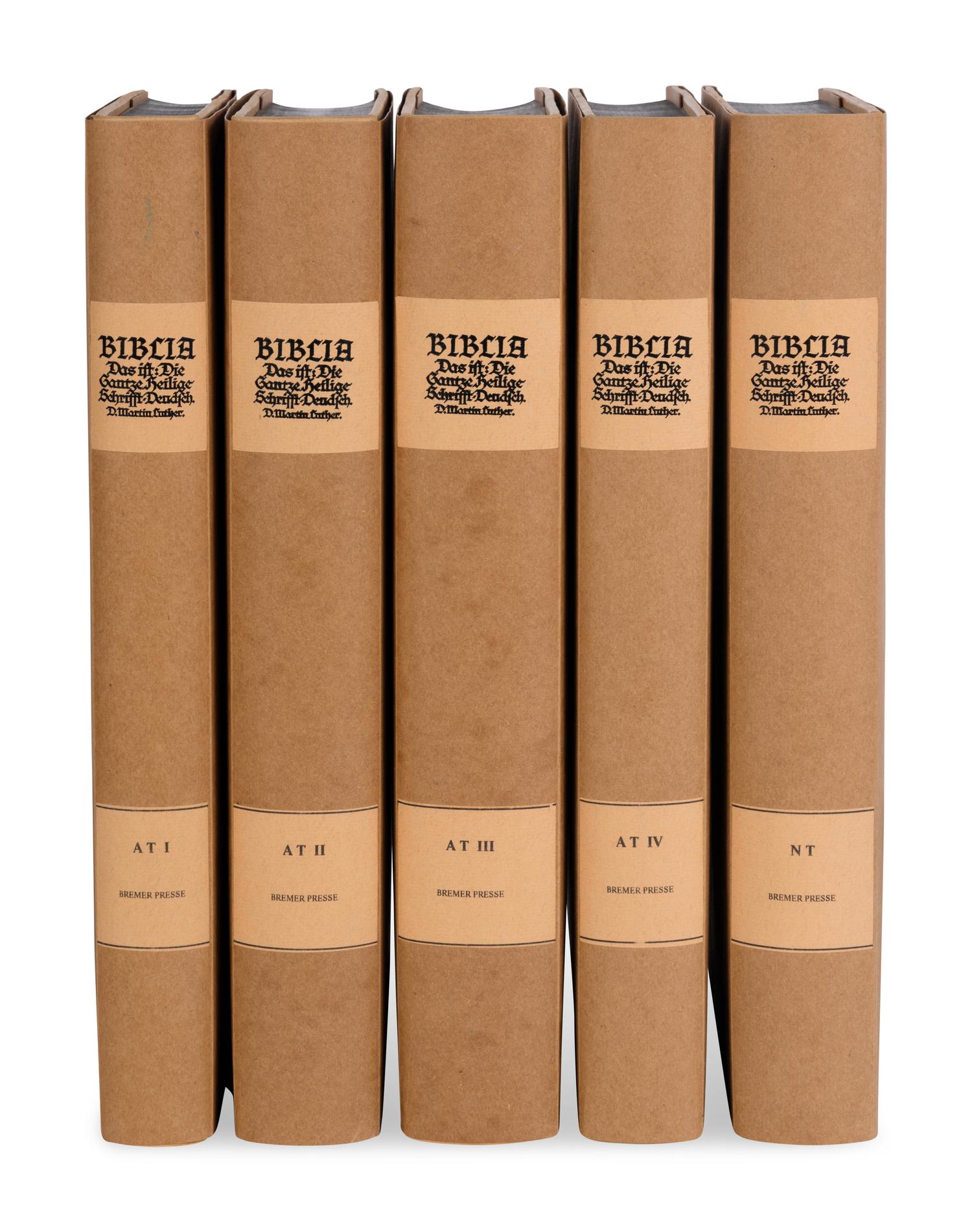 [FINE PRESS -- BREMER PRESSE]. Biblia Das Ist: Die Gantze Heilige Schrifft. Munich: Bremer Presse, 1926-1928.