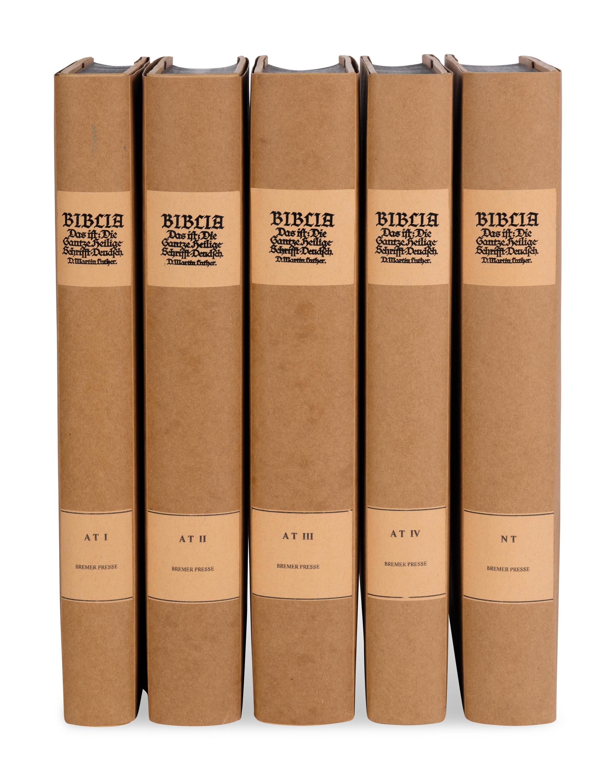 [FINE PRESS -- BREMER PRESSE]. Biblia Das Ist: Die Gantze Heilige Schrifft. Munich: Bremer Presse, 1926-1928.