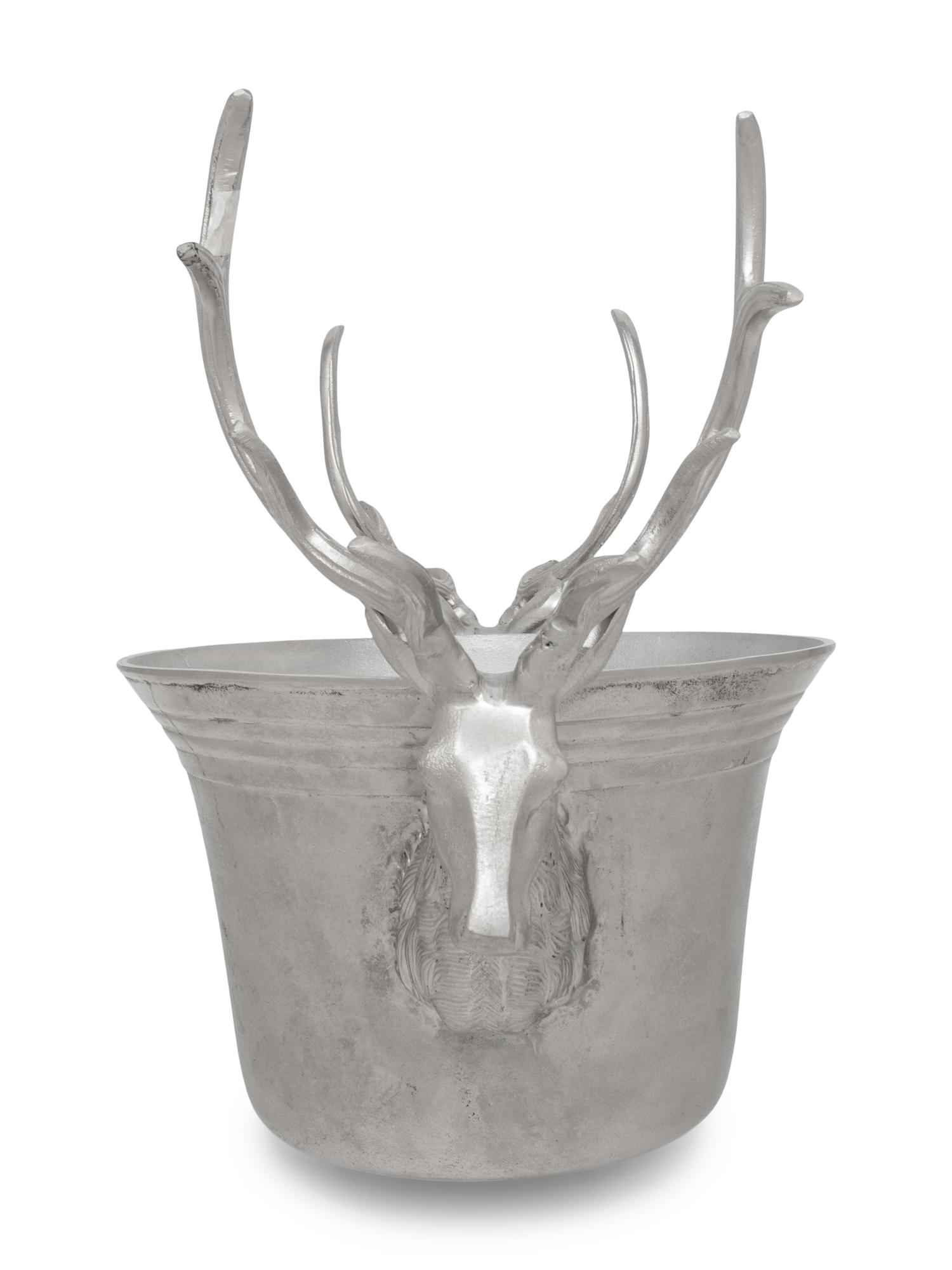 Three Stag-Theme Cast Metal Bottle Coolers