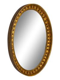 A Regency Style Oval Giltwood Mirror