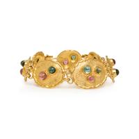 YELLOW GOLD AND MULTICOLORED TOURMALINE JEWELRY SUITE