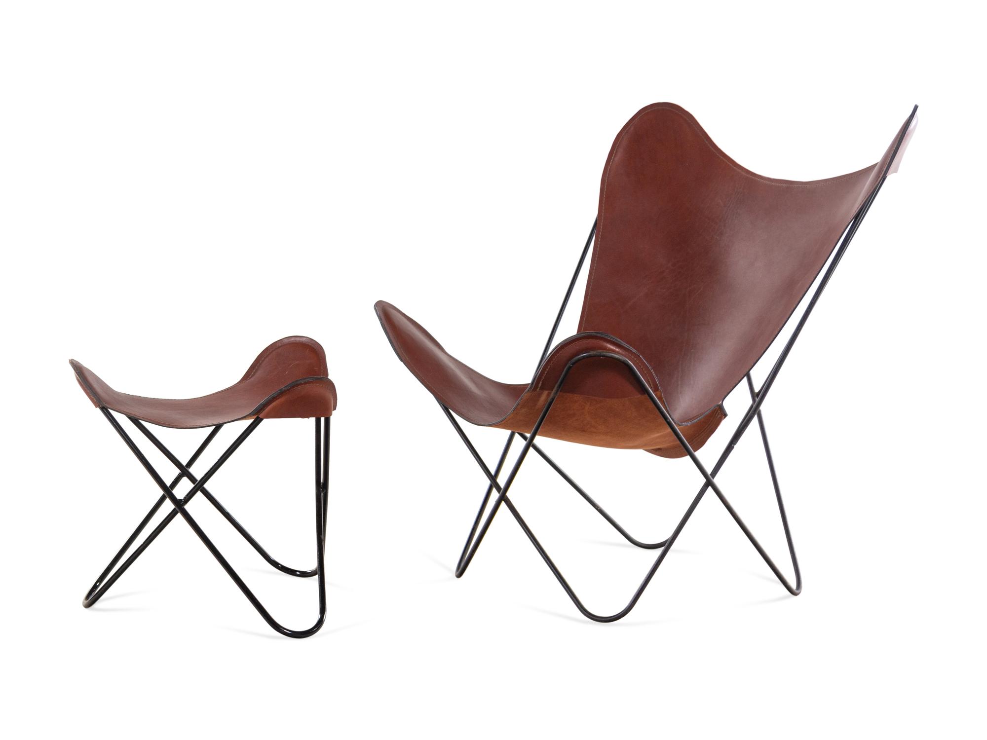 Butterfly Chair and Ottoman, c. 1960