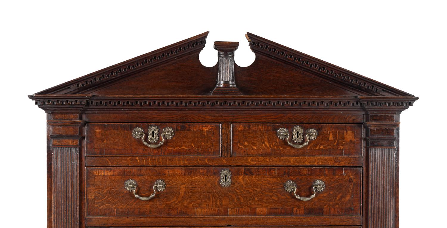 A George II Oak Chest on Stand