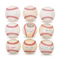 A Collection of Nine Brooklyn Dodgers Era Signed Autograph Baseballs (JSA, PSA, MLB)