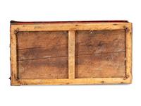A China Trade Camphorwood Red Leather Clad and Brass Tack-Decorated Trunk