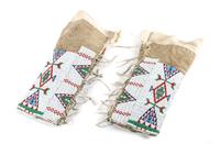 Pair of Plains Beaded Leggings Height 17 1/2 inches — Second Quarter 20th Century