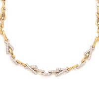 MARLENE STOWE, YELLOW GOLD AND DIAMOND NECKLACE