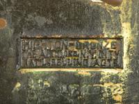 A Gold Painted Bronze Safety Pin Shop Sign