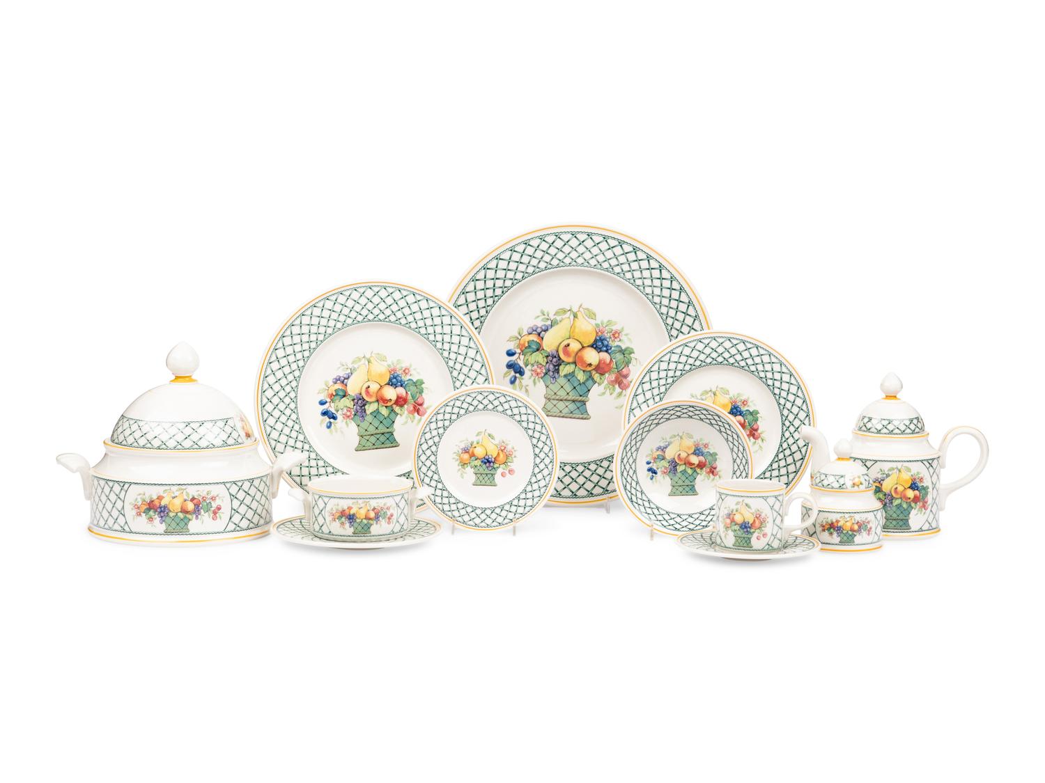 A Villeroy and Boch Basket Dinner Service