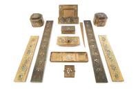 Tiffany Studios, an Abalone pattern ten-piece desk set