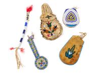 Four Beaded Bags Height of largest 9 3/4 inches
