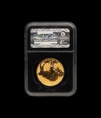 A 2013-W Gold Buffalo: 100th Anniversary Early Release $50 1 oz. Gold Reverse Proof (NGC MS70)