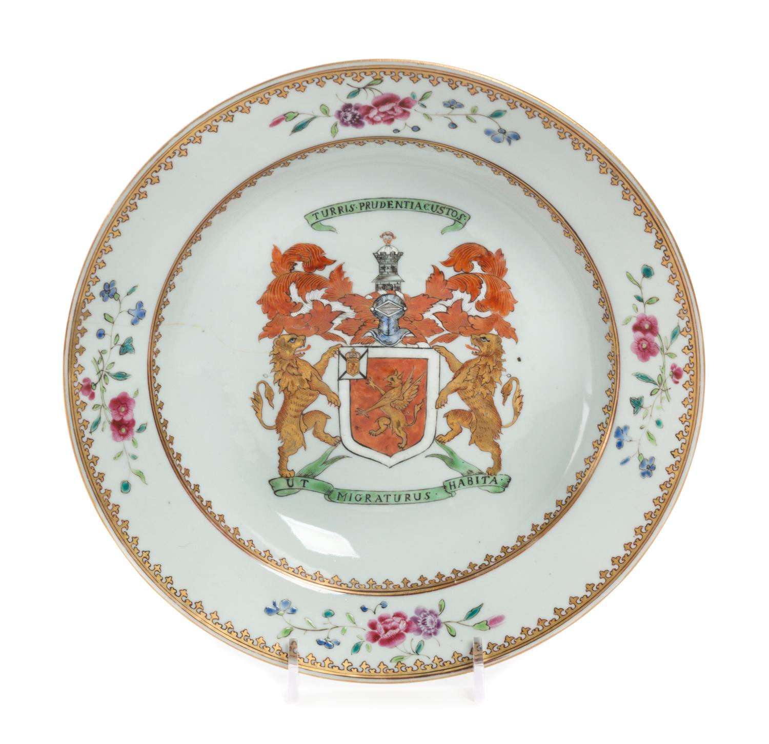 A Chinese Export Soup Plate Diameter 9 inches. — MID-18TH CENTURY