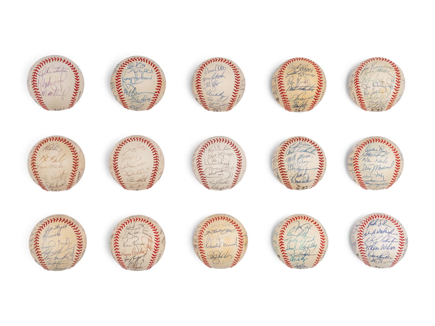 A Large Group of Assorted 1960s-2000s Philadelphia Phillies Team Signed Autograph Baseballs