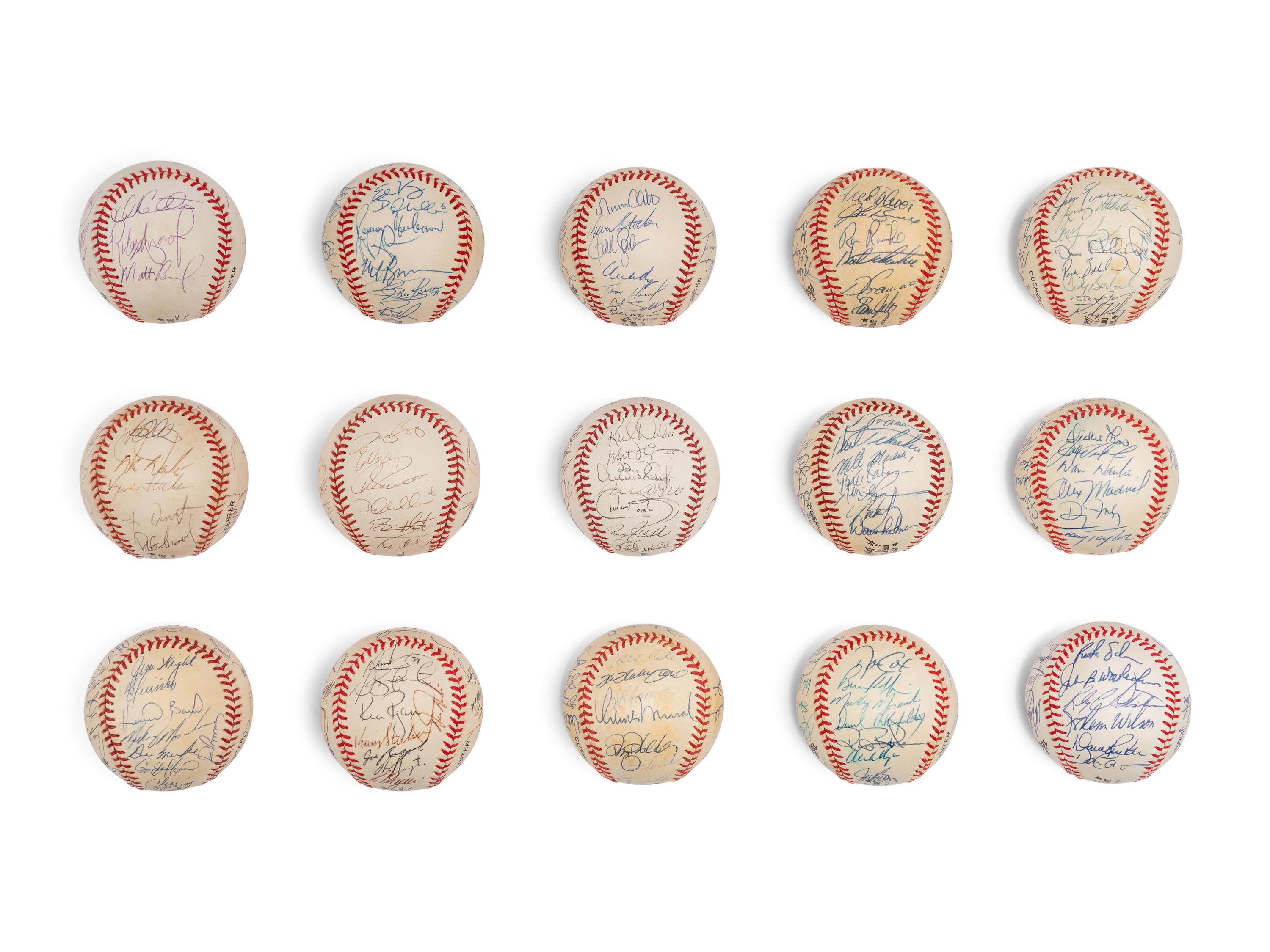 A Large Group of Assorted 1960s-2000s Philadelphia Phillies Team Signed Autograph Baseballs