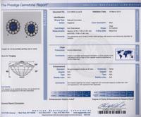 A Pair of Platinum, Burmese Sapphire and Diamond Earclips, 4.20 dwts.
