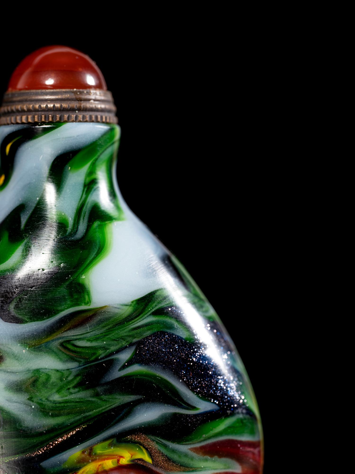 Six Chinese Glass Snuff Bottles
