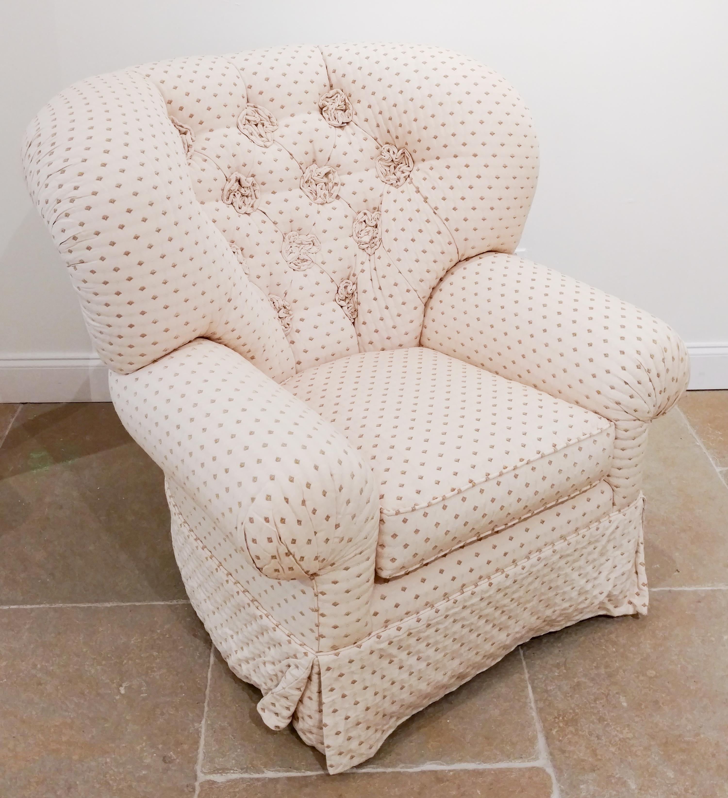 An Oversized Button-Tufted Back Armchair — 20TH CENTURY