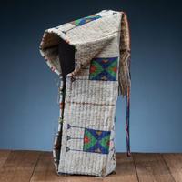 Sioux Child's Beaded Hide Cradle