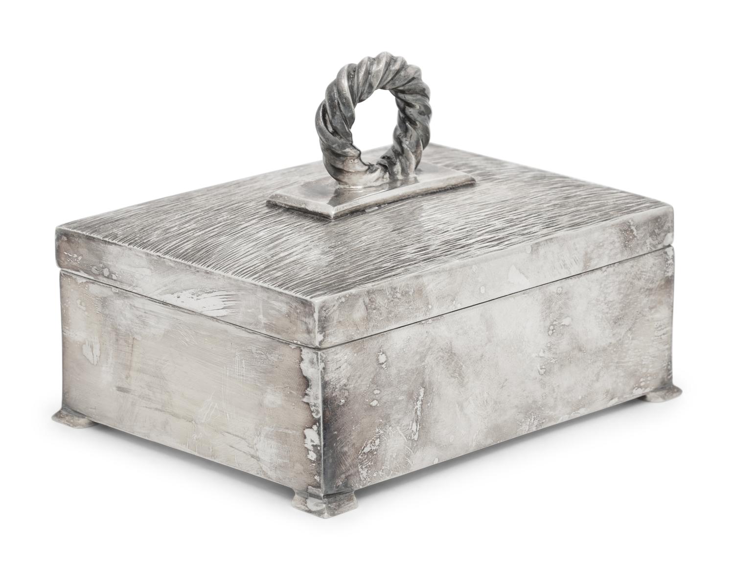 An American Silver Covered Box