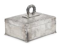 An American Silver Covered Box