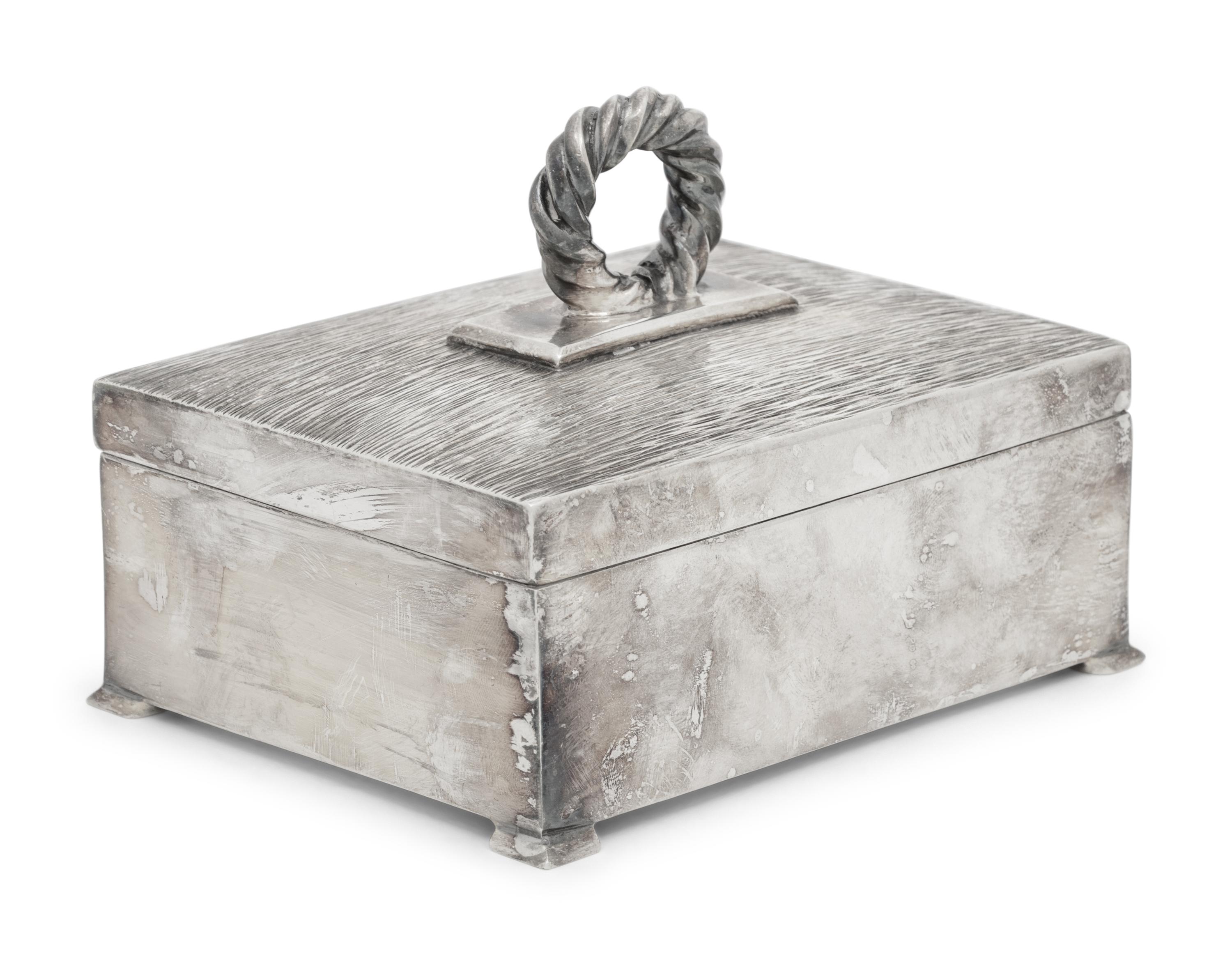 An American Silver Covered Box
