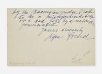 [Psychology] Freud, Sigmund: Autograph Letter, signed