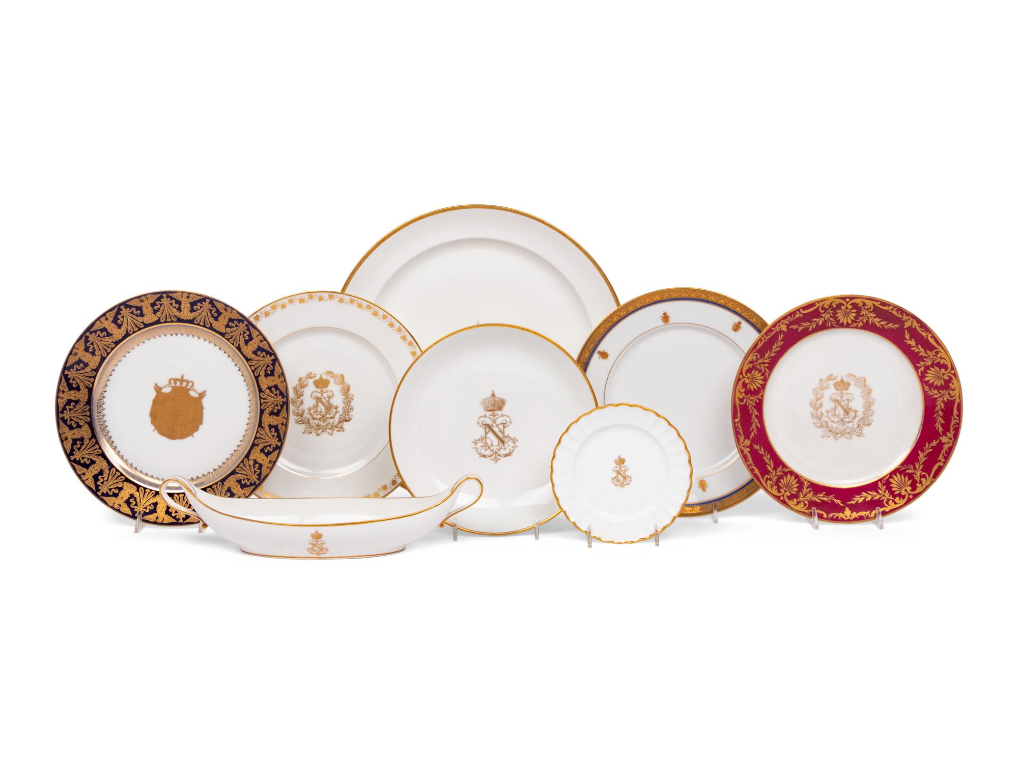 A Group of Sèvres and S è vres Style Porcelain Napoleonic Articles