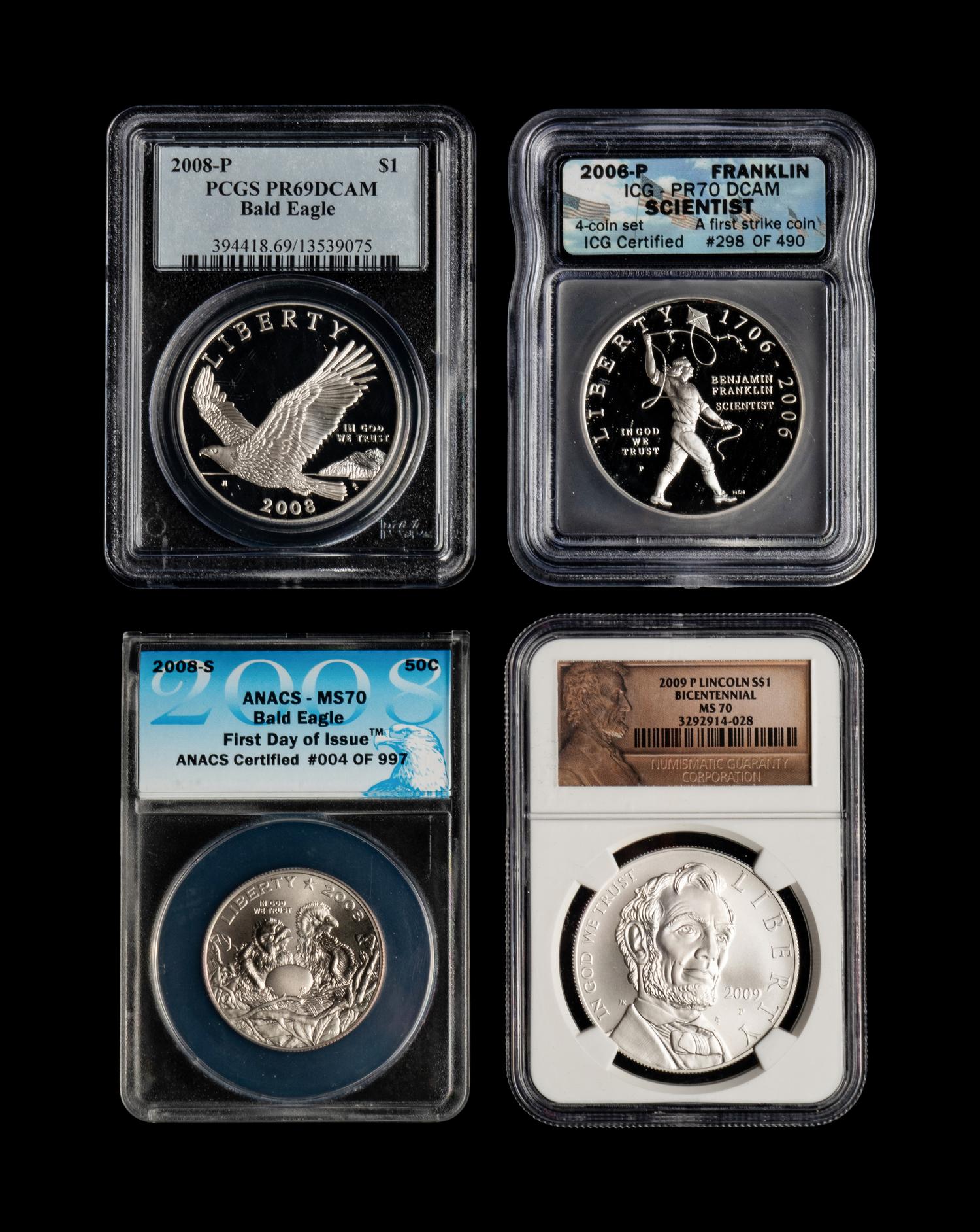 A Collection of U.S. Mint Issued and Third-Party Graded Commemorative Coins