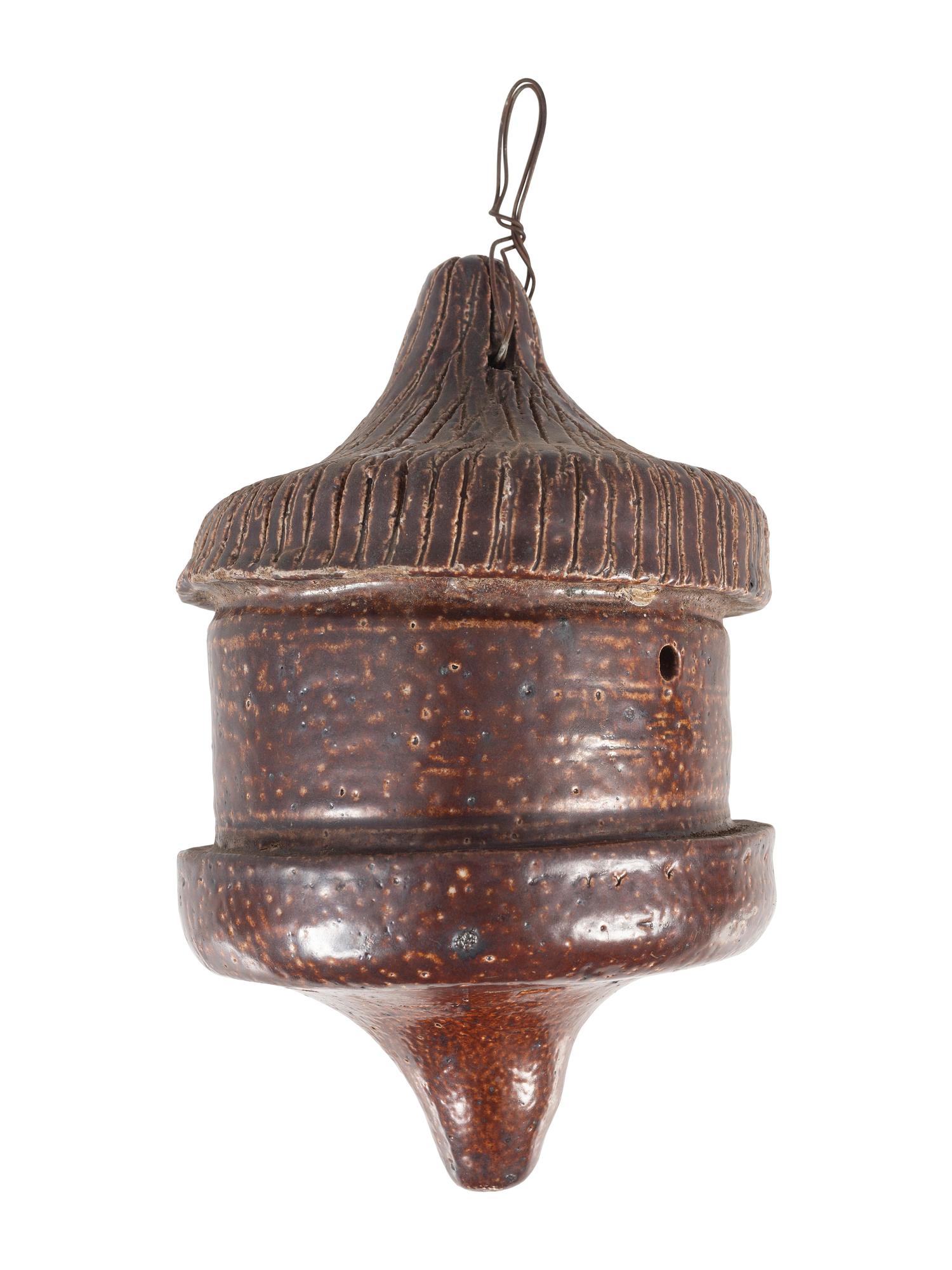 Three Sewer Tile and Stoneware Birdhouses