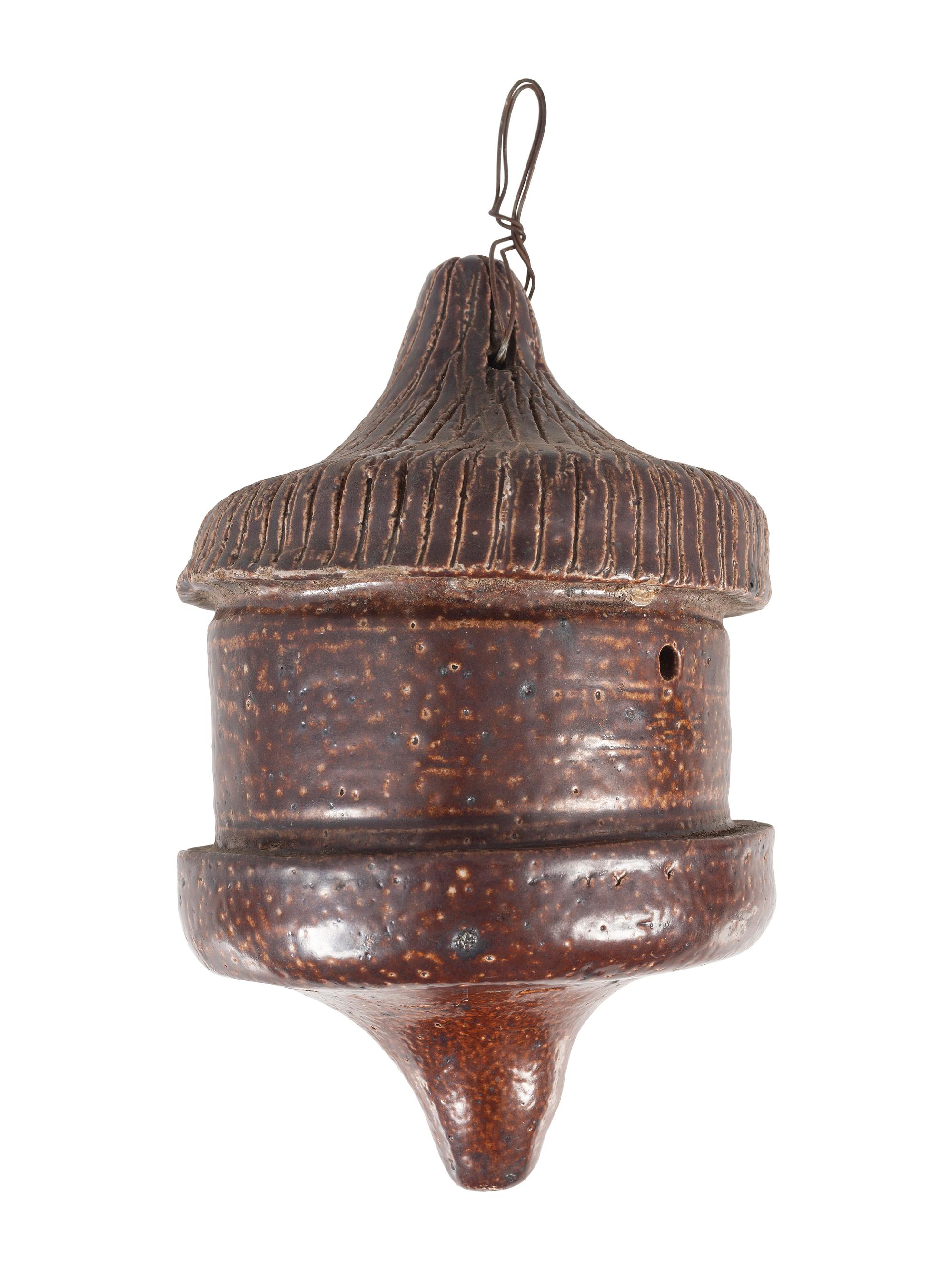 Three Sewer Tile and Stoneware Birdhouses