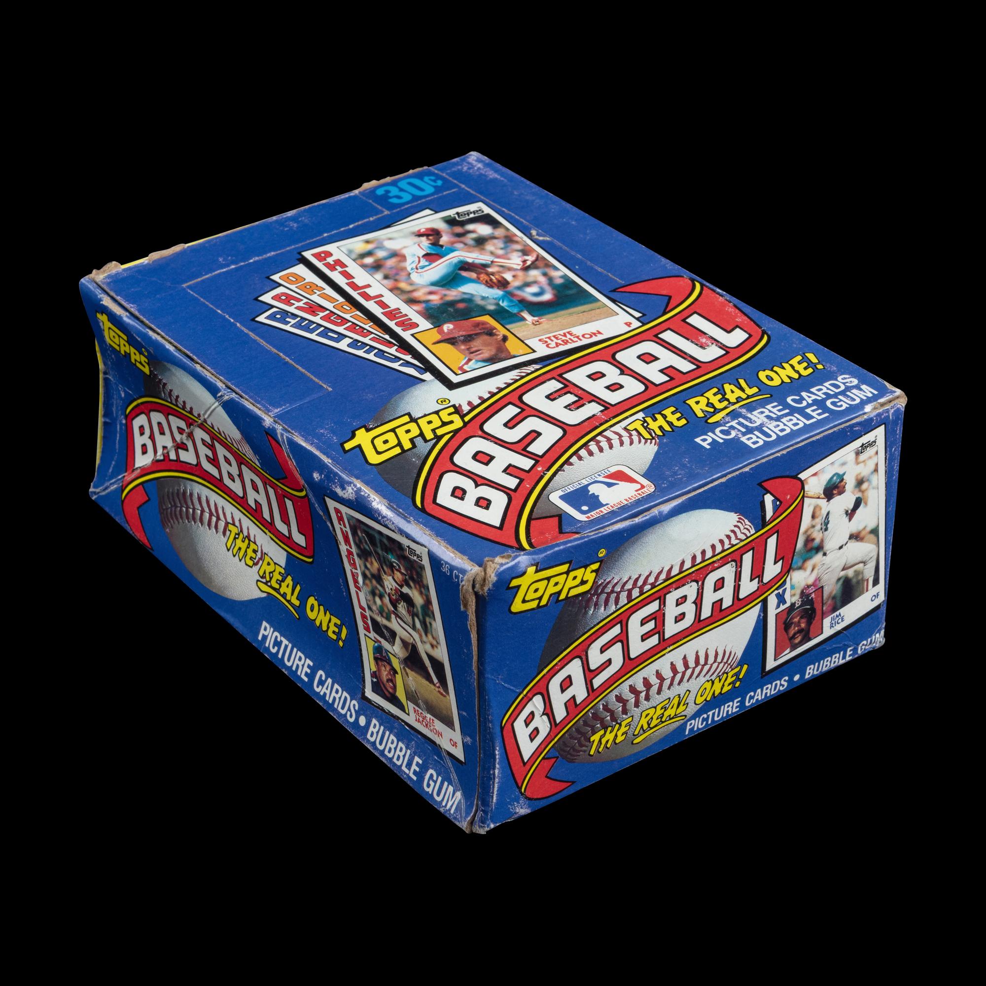 An Unopened Wax Box of 1984 Topps Baseball Cards