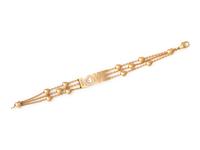 CHOPARD, YELLOW GOLD AND DIAMOND 'HAPPY DIAMOND LOVE' BRACELET