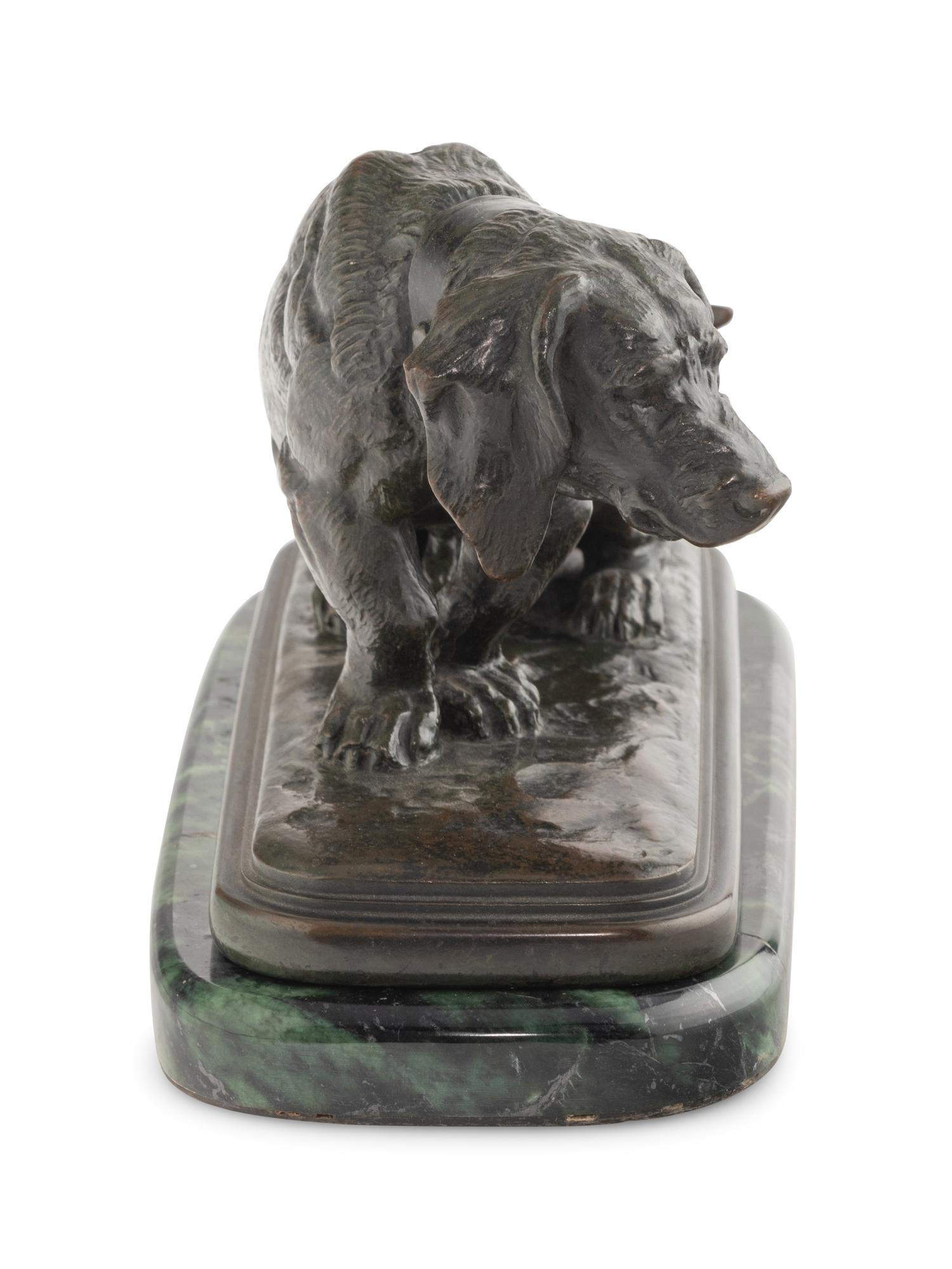 Three French Bronze Figures of Dogs