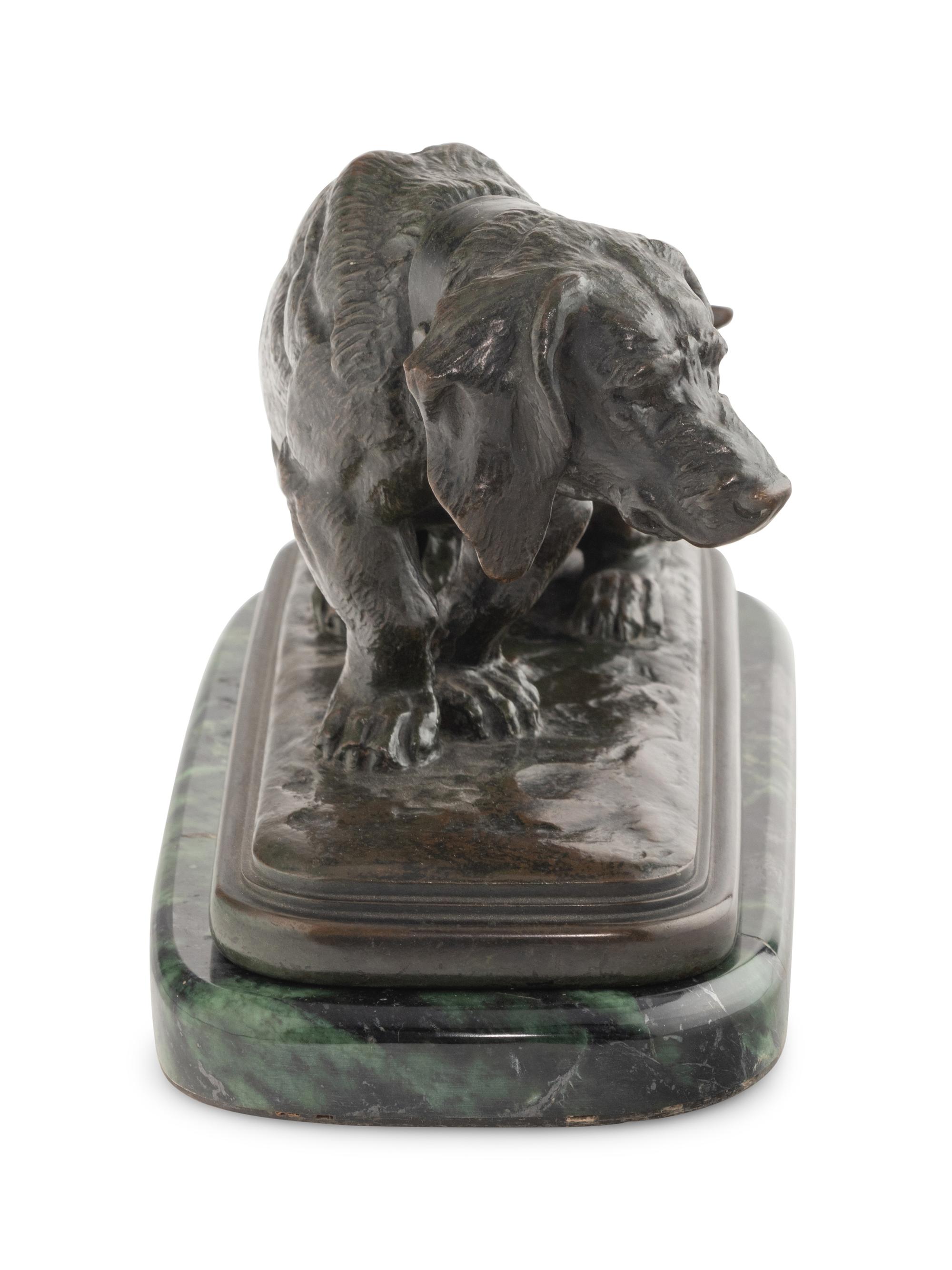 Three French Bronze Figures of Dogs