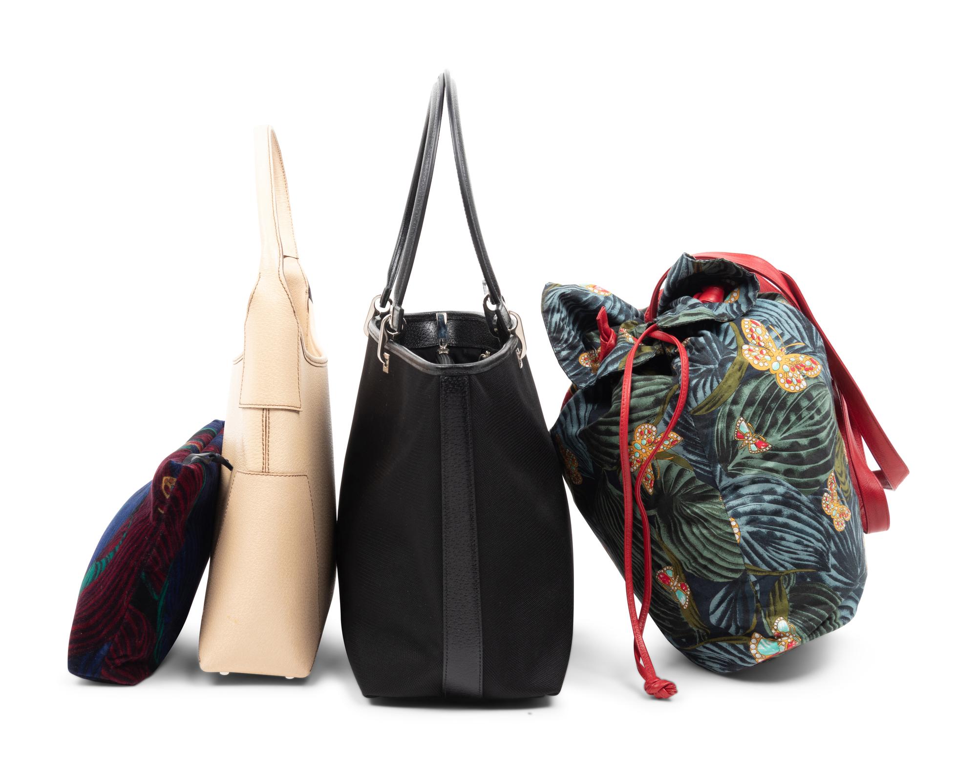 Four Designer Bags: Two Salvatore Ferragamo, Two Bottega Veneta
