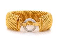 BICOLOR GOLD AND DIAMOND BRACELET