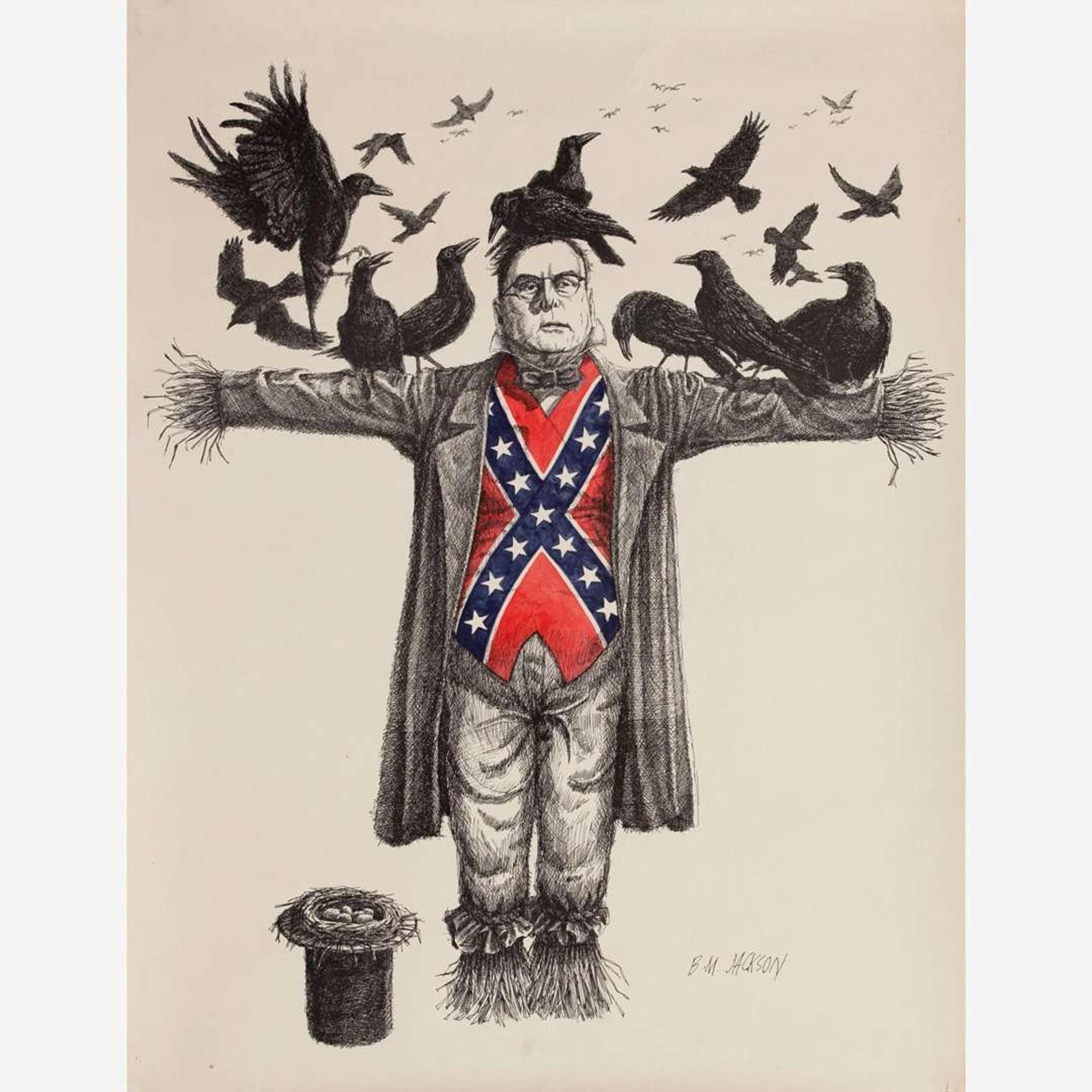 [Posters] Jackson, B(illy).M(orrow). Complete Set of 8 "Protest Drawing" Posters