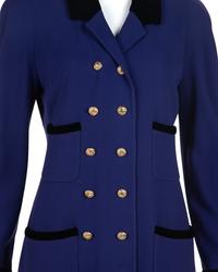Chanel Wool and Velvet Jacket, 1980-90s
