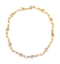 MARLENE STOWE, YELLOW GOLD AND DIAMOND NECKLACE